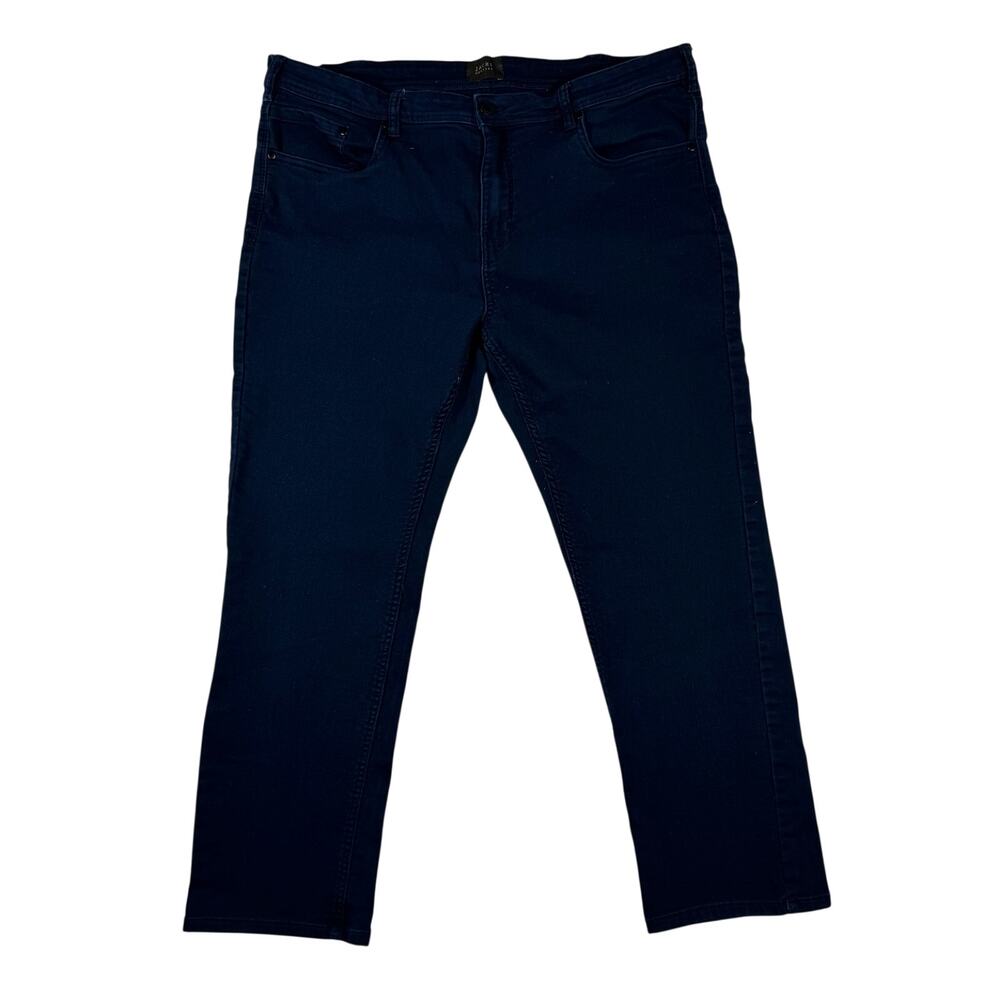 Jachs NY Men's 40X30 Blue Straight Fit‎ Stretch Leg Pants 5 Pocket Cotton Blend